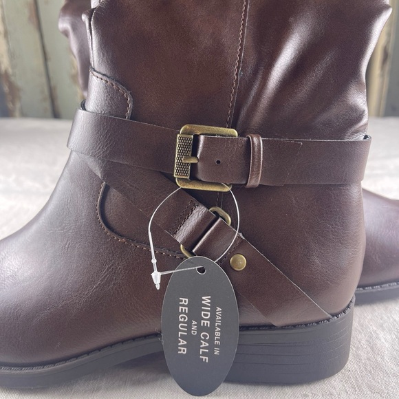 Style & Co Women’s Marlies Brown Leather Boots - Picture 5 of 10